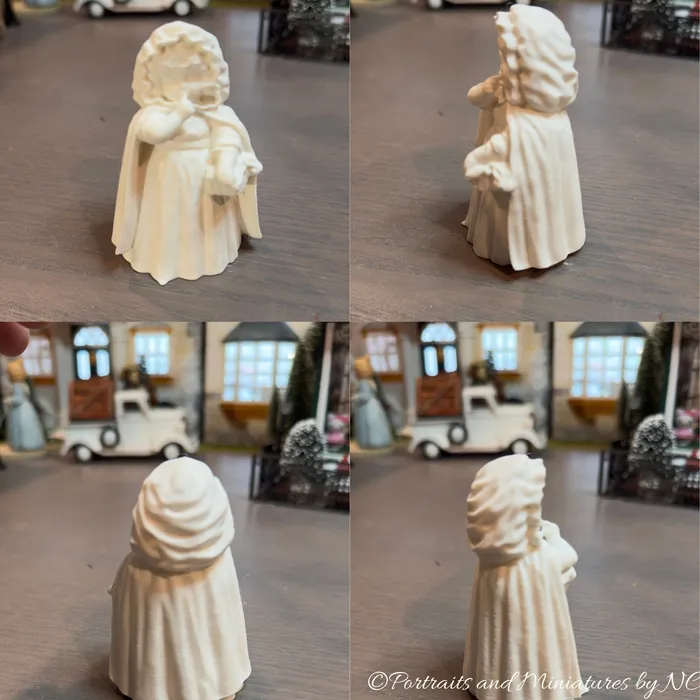 Necklaces Miniature Little Red Riding Hood Fairy Garden Resin Figures Portraits and Miniatures by NC