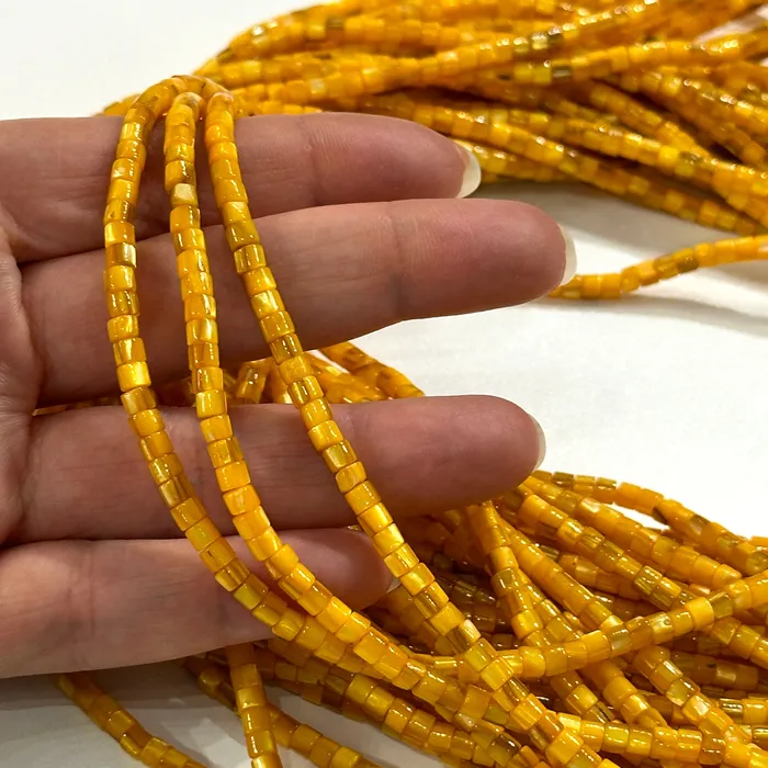 Necklaces Natural Mother of Pearl Colored Cylinder Beads155 Inches Strand Peppy Beads