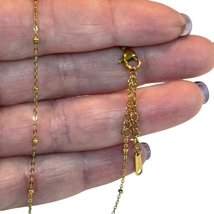 Necklaces Peppy Beads Waterproof Stainless Steel 24Kt Gold Filled Cable Chain With Balls Necklace Ready Gold Cable Chain Necklace