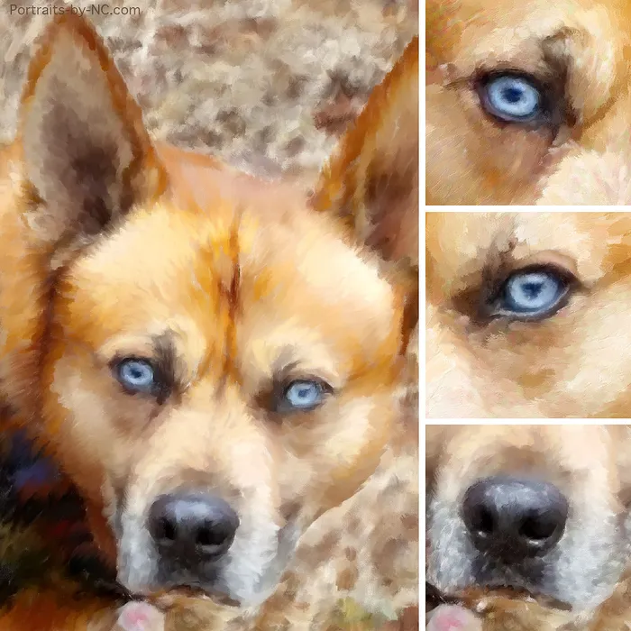 Necklaces Portrait of a Boxer Pit Bull Mix Dog Portrait Portraits by NC