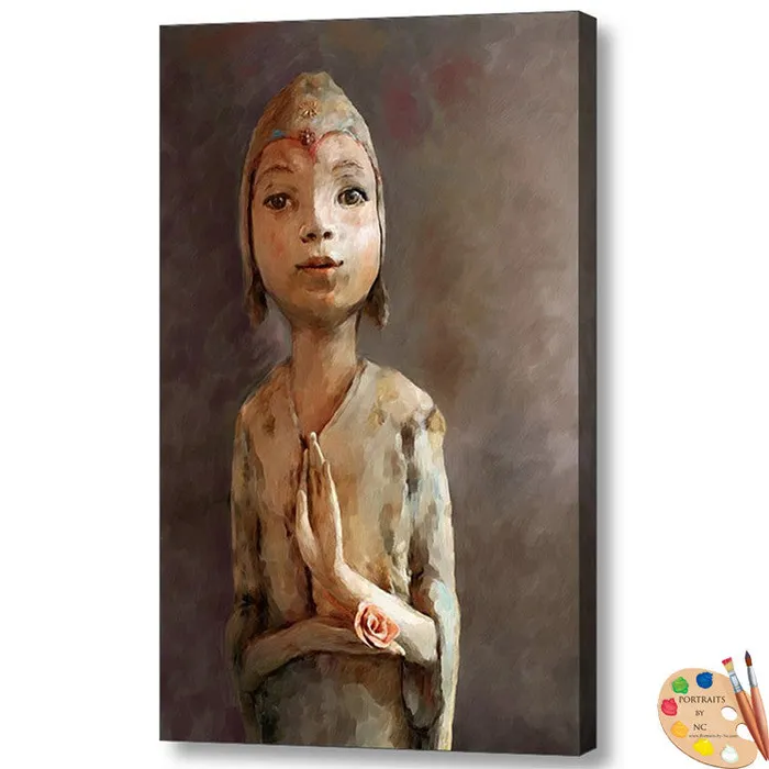 Necklaces Portraits by NC Religious Art Print Zen Be With You Print 321