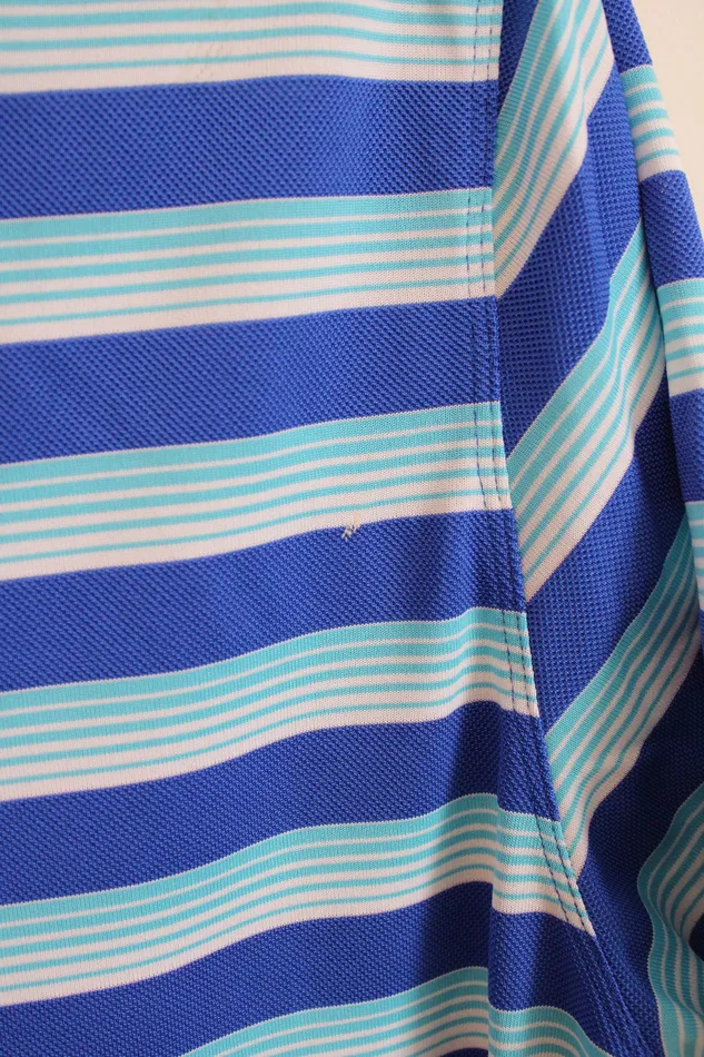 Nike Rings Nike Golf Standard Fit Blue Striped Polo L