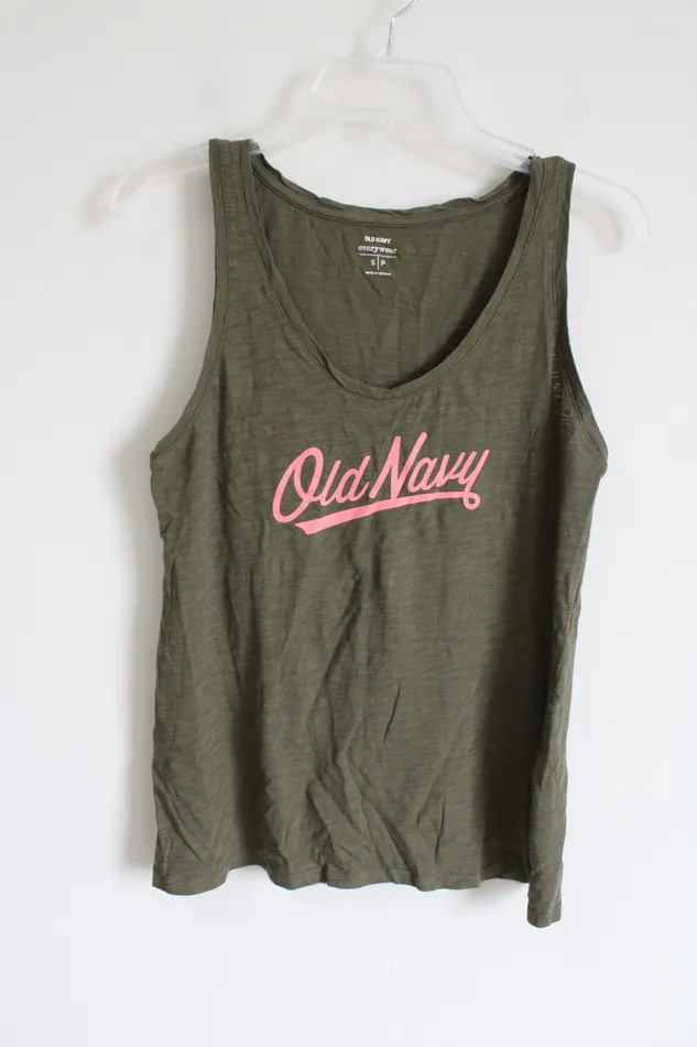 Old Navy Old Navy Olive Green Pink Logo Tank S Earrings