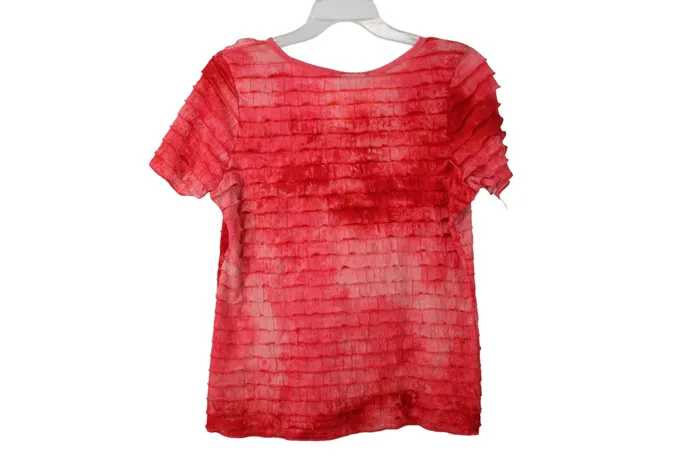 Only Nine Only Nine Pink Ruffle Top M Petite Earrings