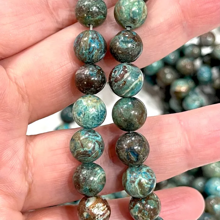 Peppy Beads Chrysocolla Genuine Gemstone 8mm Smooth Round Beads 45 beads Rings Peppy Beads Chrysocolla Genuine Gemstone 8mm Smooth Round Beads 45 beads Rings