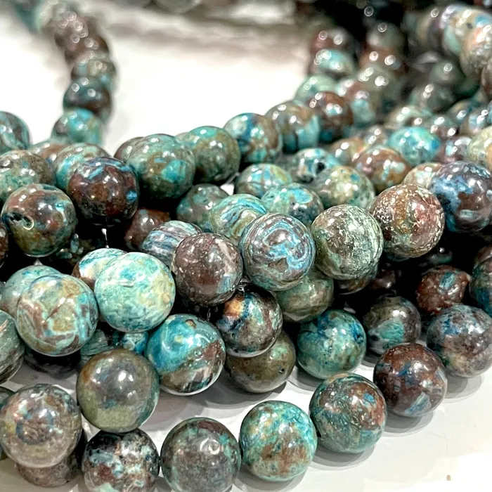 Peppy Beads Chrysocolla Genuine Gemstone 8mm Smooth Round Beads 45 beads Rings Peppy Beads Chrysocolla Genuine Gemstone 8mm Smooth Round Beads 45 beads Rings