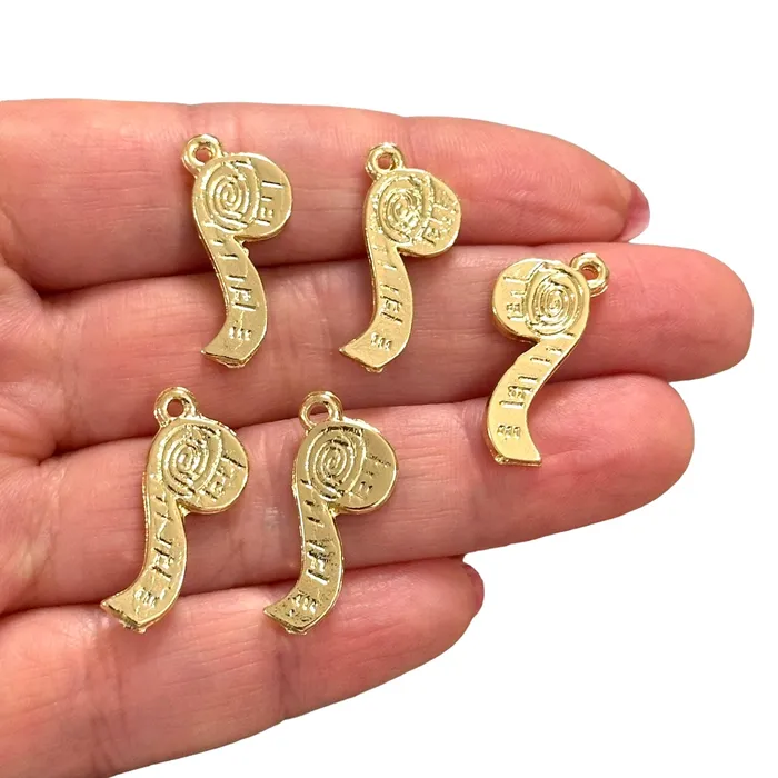 Peppy Beads Earrings 24Kt Gold Plated Tape Measure Charms Gold Sewing Charms 5 pcs in a pack Peppy Beads Earrings 24Kt Gold Plated Tape Measure Charms Gold Sewing Charms 5 pcs in a pack