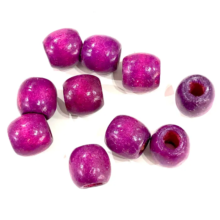 Peppy Beads Earrings Large Hole Wooden Beads 16x15mm 10 Pieces in a pack