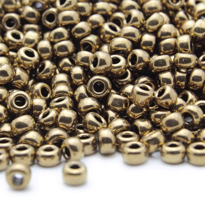 Peppy Beads Earrings Miyuki Seed Beads 60 Metallic Bronze 0457