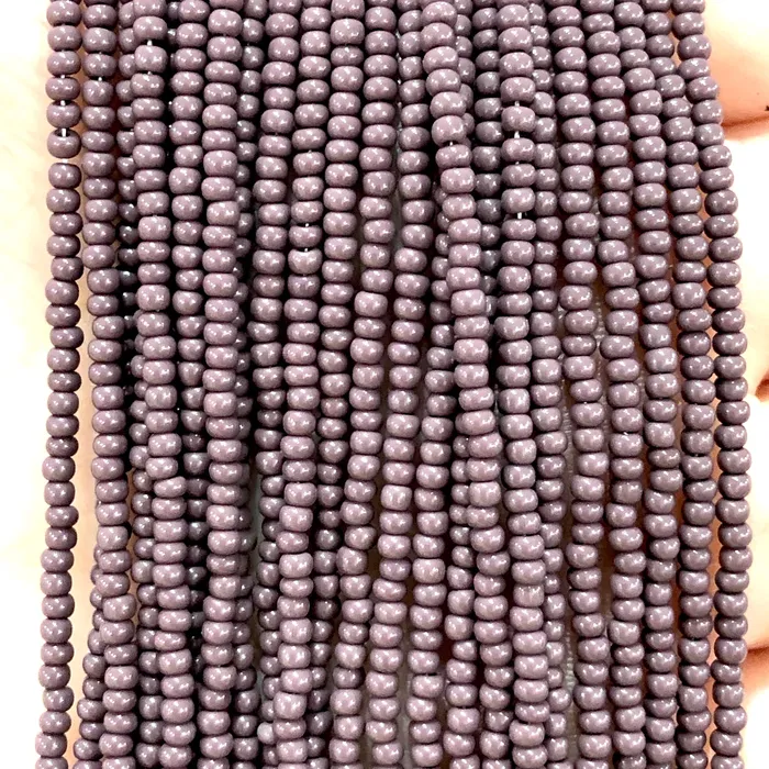 Preciosa Seed Beads 110 Opaque Dark Violet PRCS110141 Peppy Beads Earrings