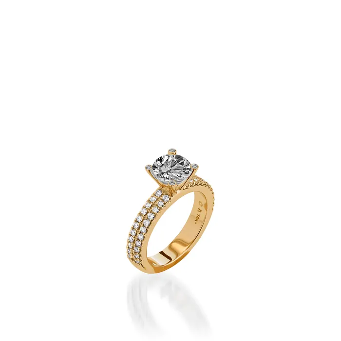 Rings Dynasty Yellow Gold Engagement Ring John Atencio