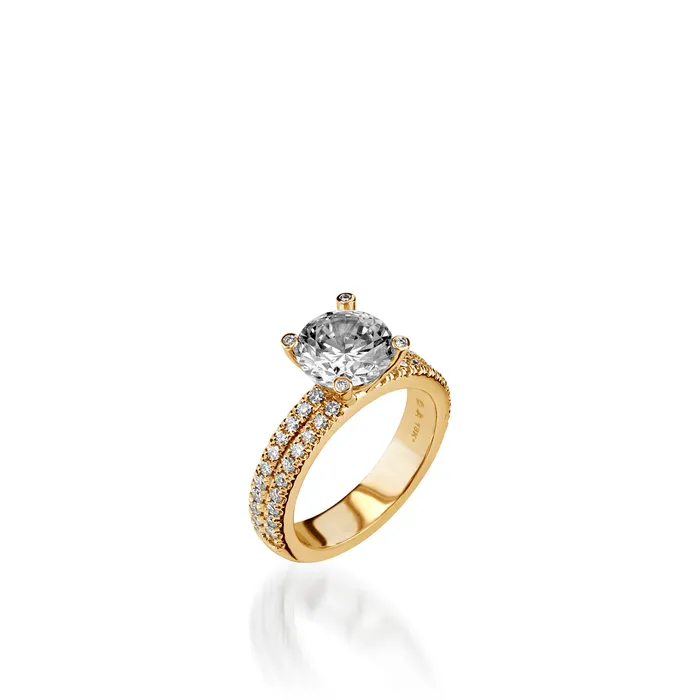 Rings Dynasty Yellow Gold Engagement Ring John Atencio