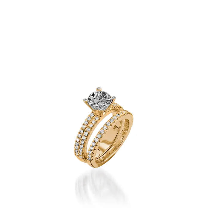 Rings Dynasty Yellow Gold Engagement Ring John Atencio