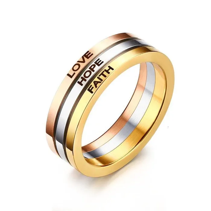 Rings Lords Guidance Christian Ring br Faith Hope Love