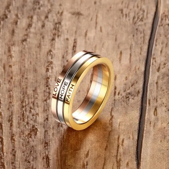 Rings Lords Guidance Christian Ring br Faith Hope Love