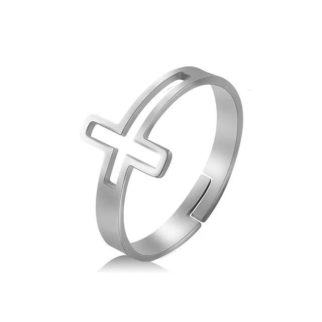 Rings Lords Guidance Intricate Adjustable Christian Cross Ring