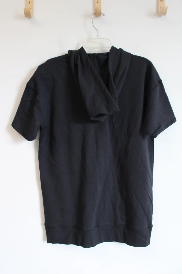 Rings Real Comfort Black Short Sleeved ZipUp Hoodie M Real Comfort