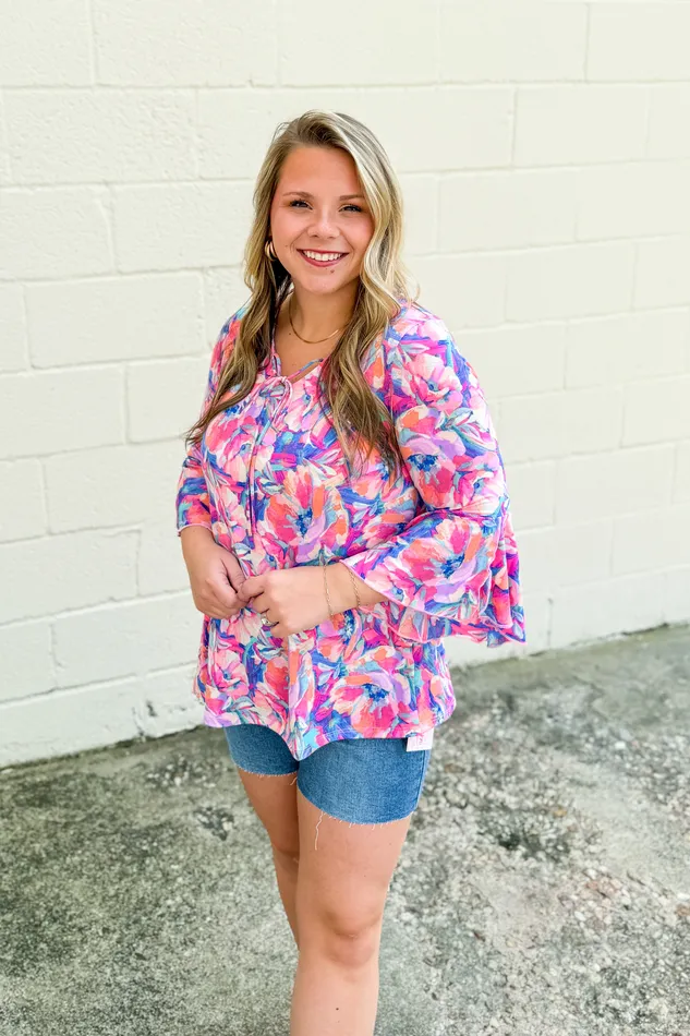 See Her True Colors Floral Top Dear Scarlett Rings