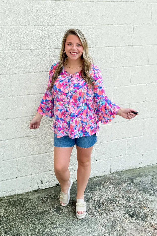See Her True Colors Floral Top Dear Scarlett Rings