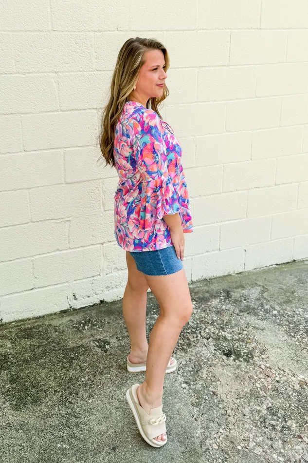 See Her True Colors Floral Top Dear Scarlett Rings