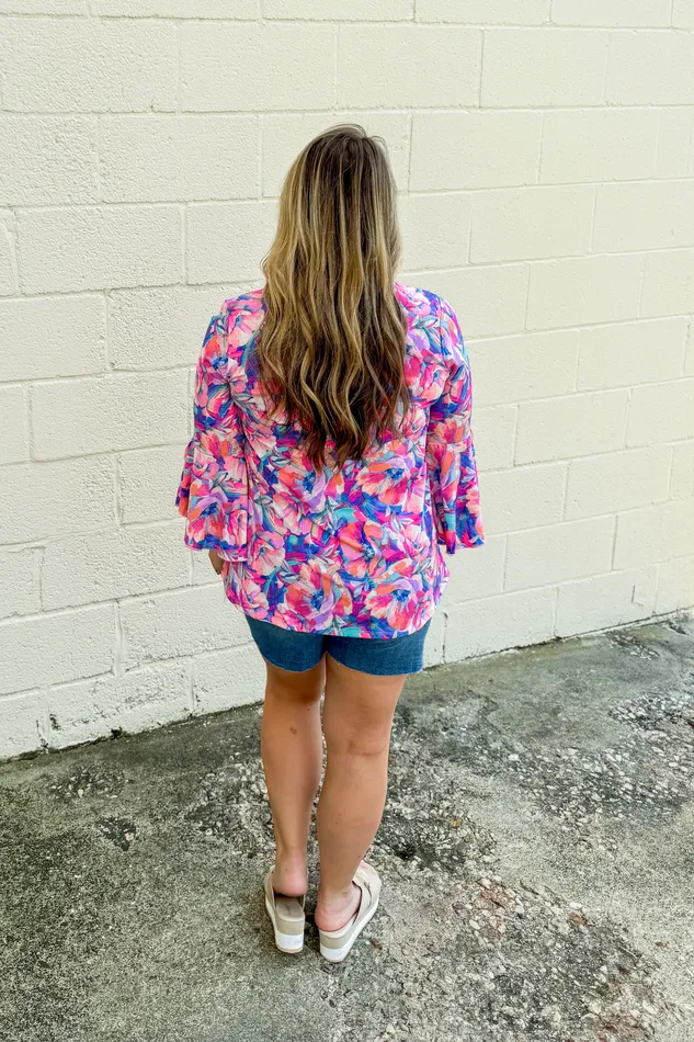See Her True Colors Floral Top Dear Scarlett Rings