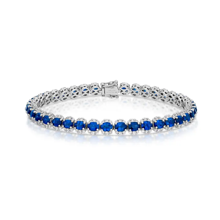 Stephen Silver Fine Jewelry 812 Carat Blue Sapphire and Diamond Bracelet Bracelets Stephen Silver Fine Jewelry 812 Carat Blue Sapphire and Diamond Bracelet Bracelets