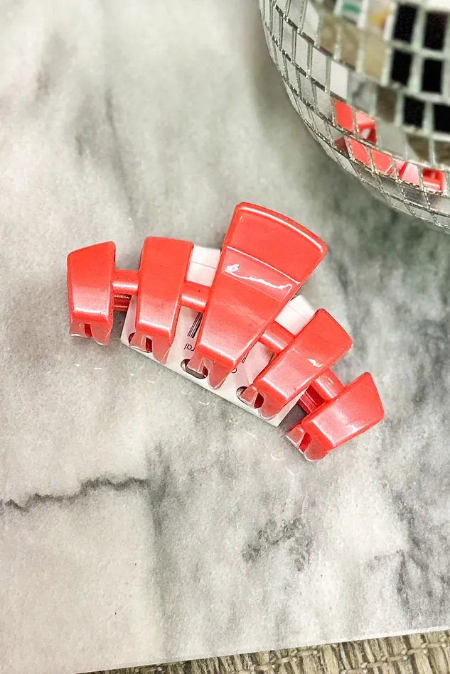Teleties Classic Large Hair Clip Calming Coral Teleties Faire Earrings