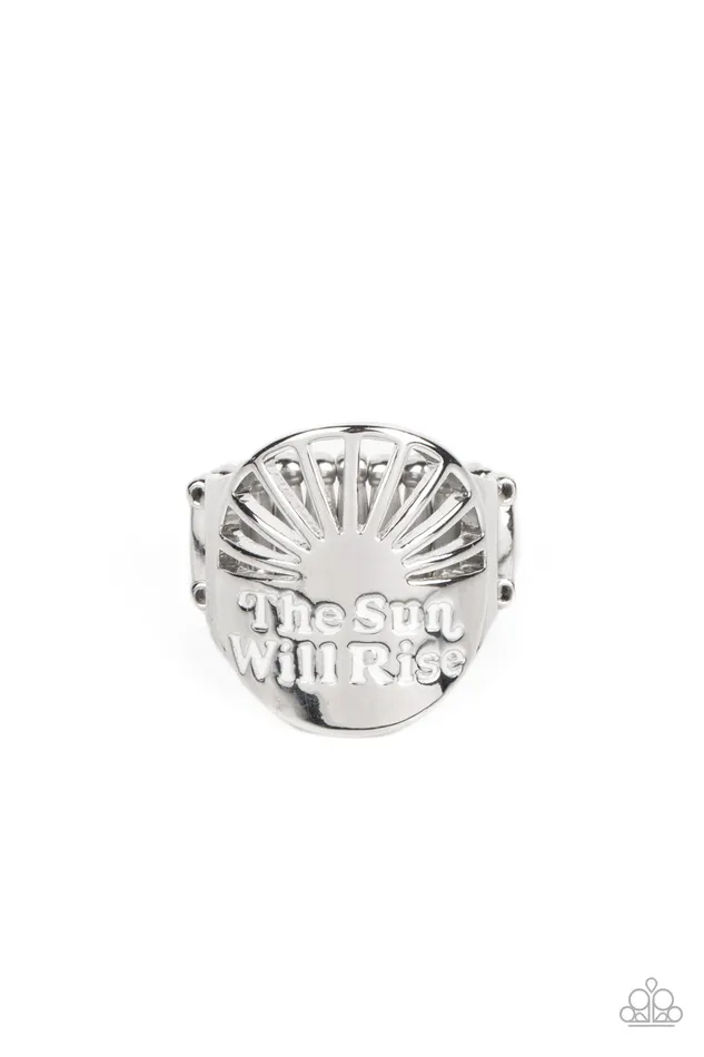 The Dawn After Tomorrow White Paparazzi Accessories Rings