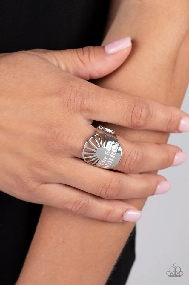 The Dawn After Tomorrow White Paparazzi Accessories Rings