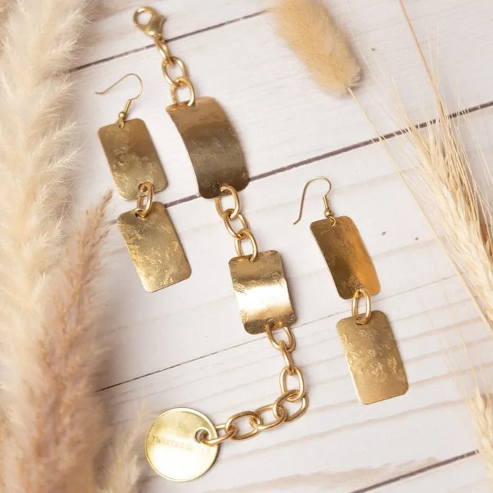 Twisted Silver Earrings SANDSTORM Double Threat