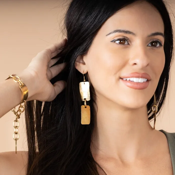Twisted Silver Earrings SANDSTORM Double Threat