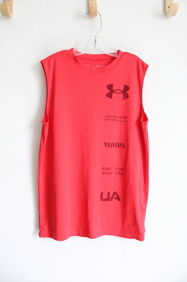 Under Armour Red Orange Athletic Muscle Tank Youth M 1012 Under Armour Earrings Under Armour Red Orange Athletic Muscle Tank Youth M 1012 Under Armour Earrings