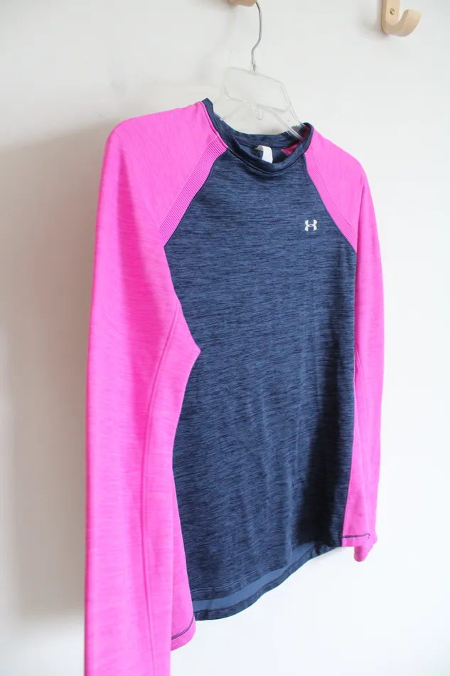 Under Armour Rings Under Armour Blue Pink Long Sleeved Athletic Shirt M