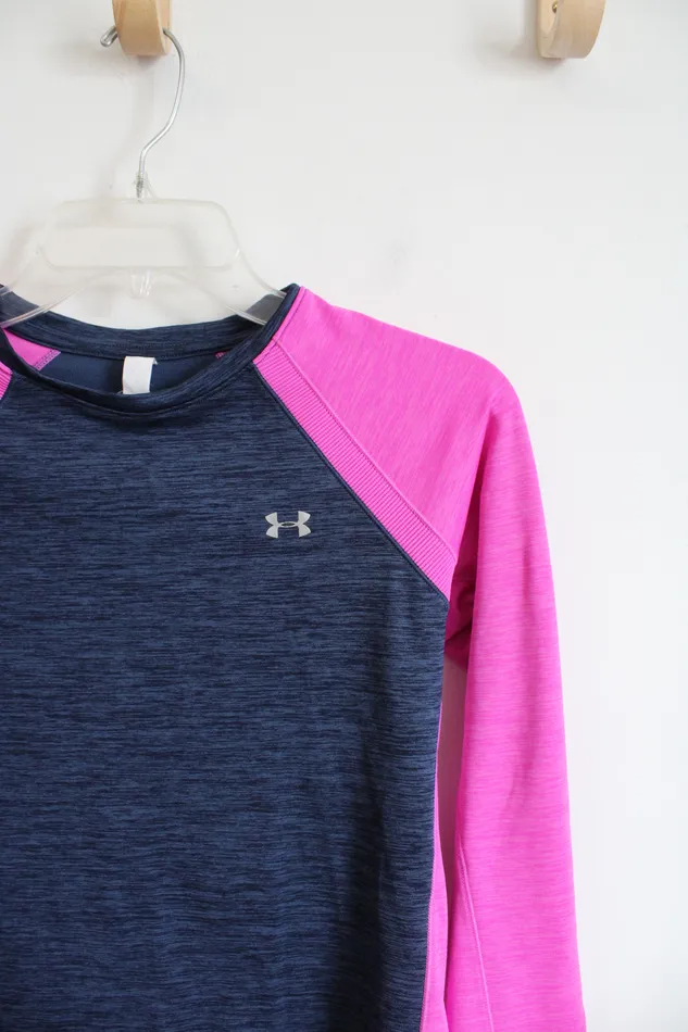 Under Armour Rings Under Armour Blue Pink Long Sleeved Athletic Shirt M