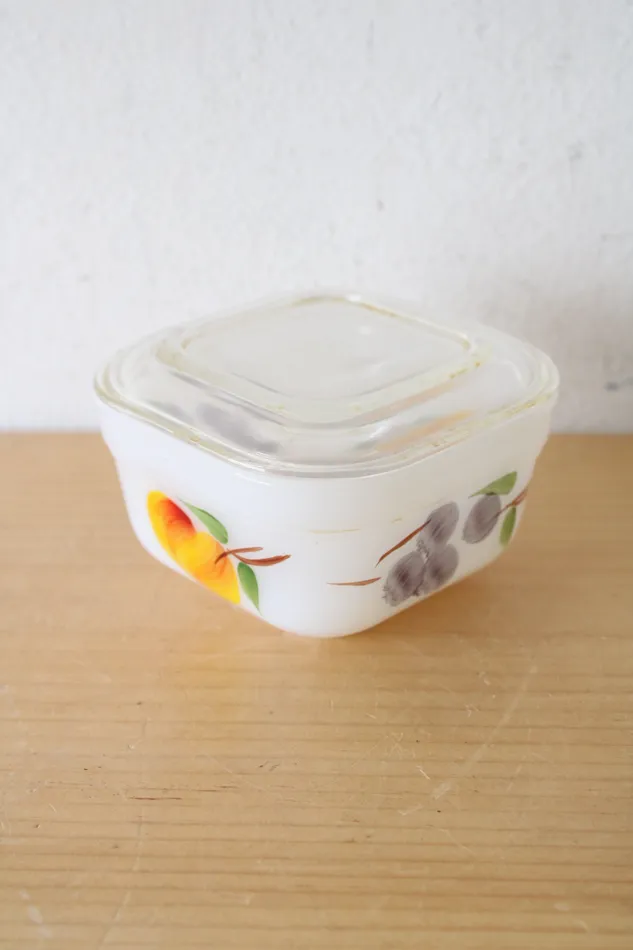 Vintage Fire King Gay Fad Hand Painted Fruit Refrigerator Dish Container Fire King Earrings Vintage Fire King Gay Fad Hand Painted Fruit Refrigerator Dish Container Fire King Earrings
