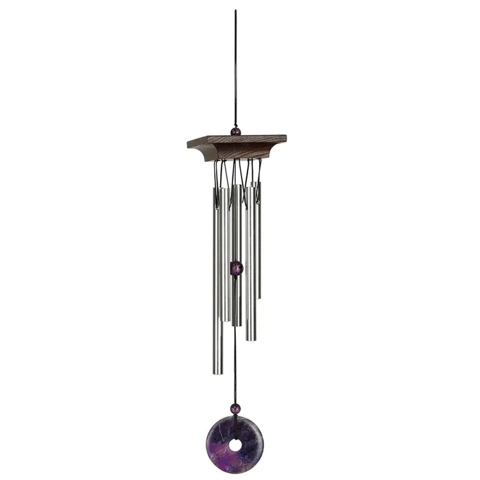 WOODSTOCKCHIMES Earrings Woodstock Chimes Mini Amethyst Wind Chime