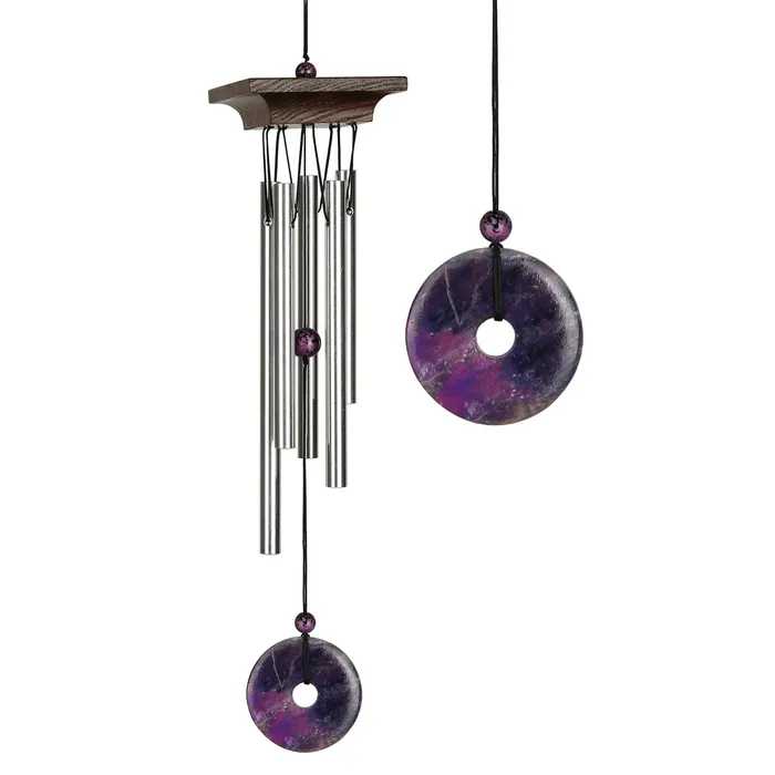 WOODSTOCKCHIMES Earrings Woodstock Chimes Mini Amethyst Wind Chime
