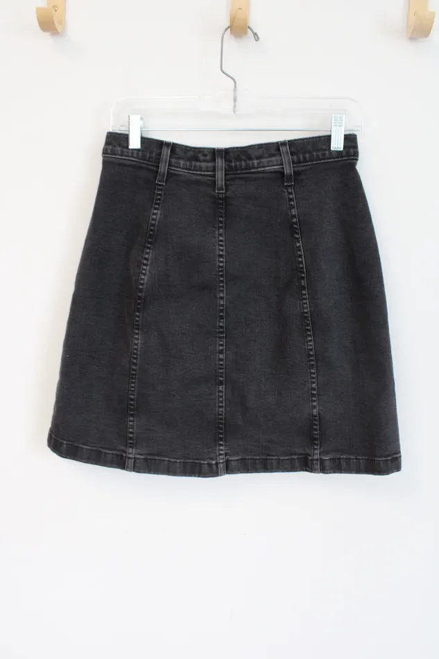 Yoga Jeans Rings Yoga Jeans Black Denim Bottom Down Skirt 29W