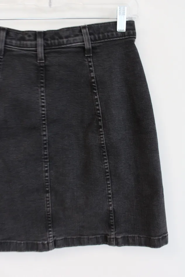 Yoga Jeans Rings Yoga Jeans Black Denim Bottom Down Skirt 29W