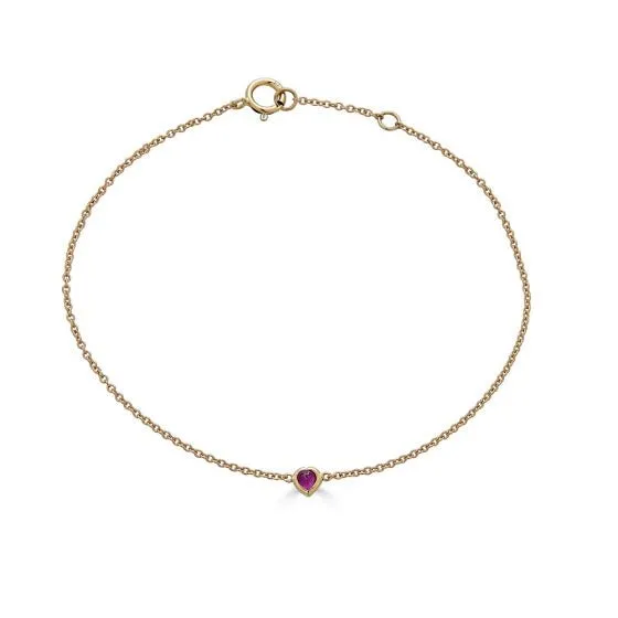 Alexis Jae Bracelets Heart Shaped Ruby Bracelet