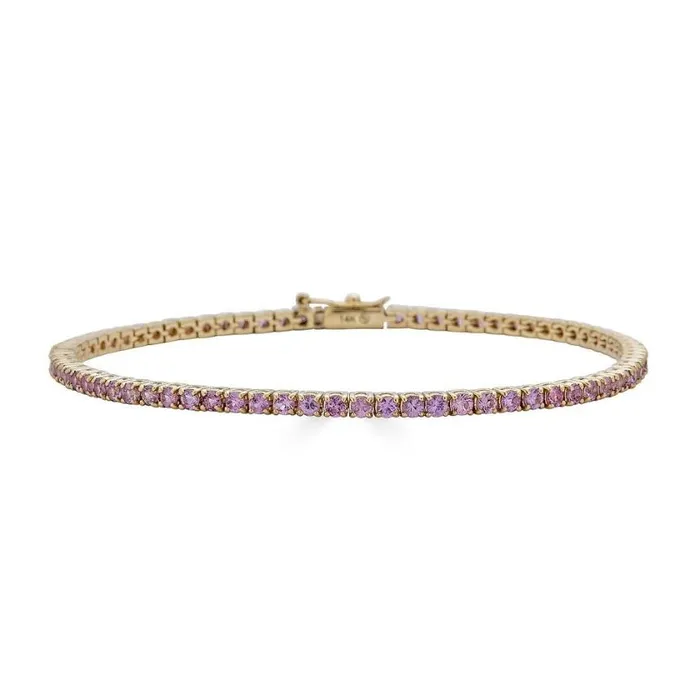 Alexis Jae Bracelets Pink Stone Tennis Bracelet