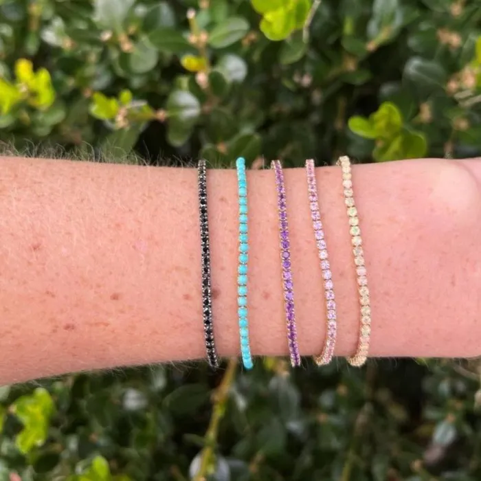 Alexis Jae Bracelets Pink Stone Tennis Bracelet