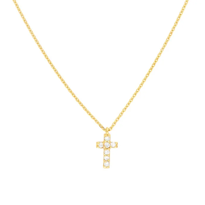 Alexis Jae Necklaces Small Cross With Diamonds