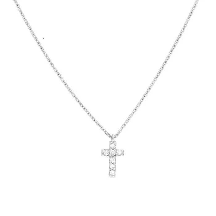 Alexis Jae Necklaces Small Cross With Diamonds