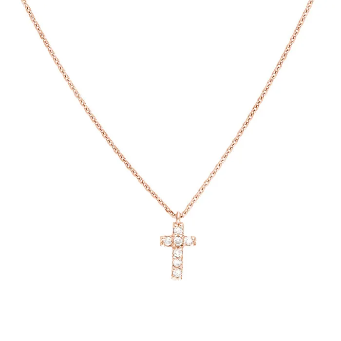 Alexis Jae Necklaces Small Cross With Diamonds