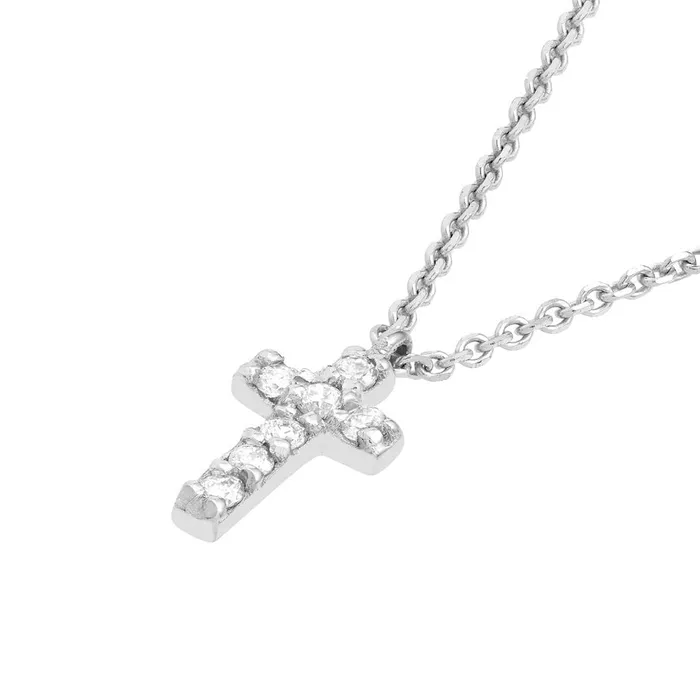 Alexis Jae Necklaces Small Cross With Diamonds