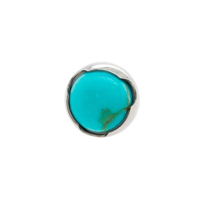Anatometal Earrings 4mm ProngSet Natural Stone Cabochon Threaded End