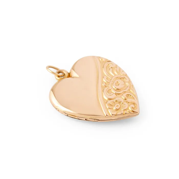 Antique Necklaces Victorian Heart and Diamond Starburst 12k Gold Locket