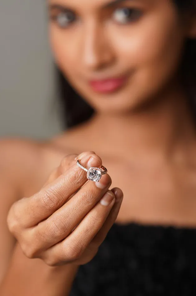 Attrangi Rings Ascher Cut Solitaire Ring Attrangi Rings Ascher Cut Solitaire Ring