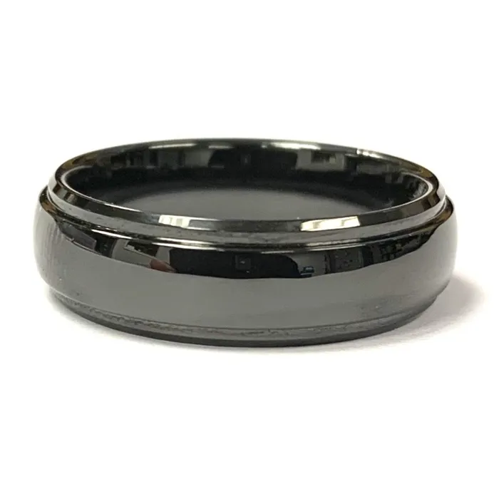 Benchmark Rings Black Ceramic Wedding Band